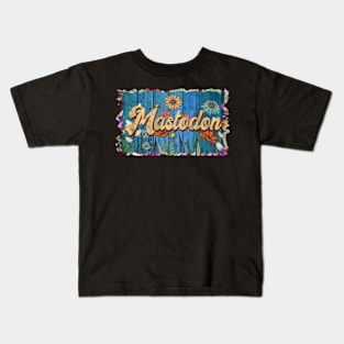 Retro Mastodon Name Flowers Limited Edition Proud Classic Styles Kids T-Shirt